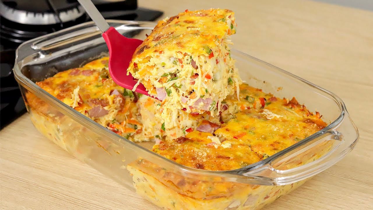 Receita da melhor omelete de forno que você vai fazer na vida