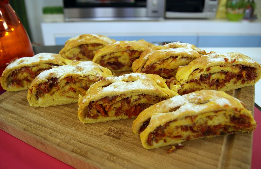 Receita de pão de abóbora com carne seca caseiro maravilhoso