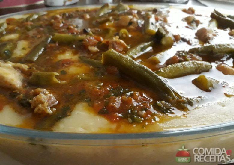 Receita de polenta com quiabo delicioso