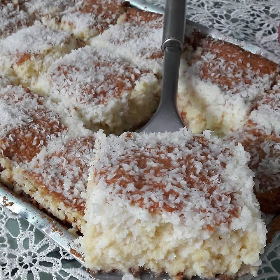 Bolo toalha felpuda ou gelado de coco uma delicia