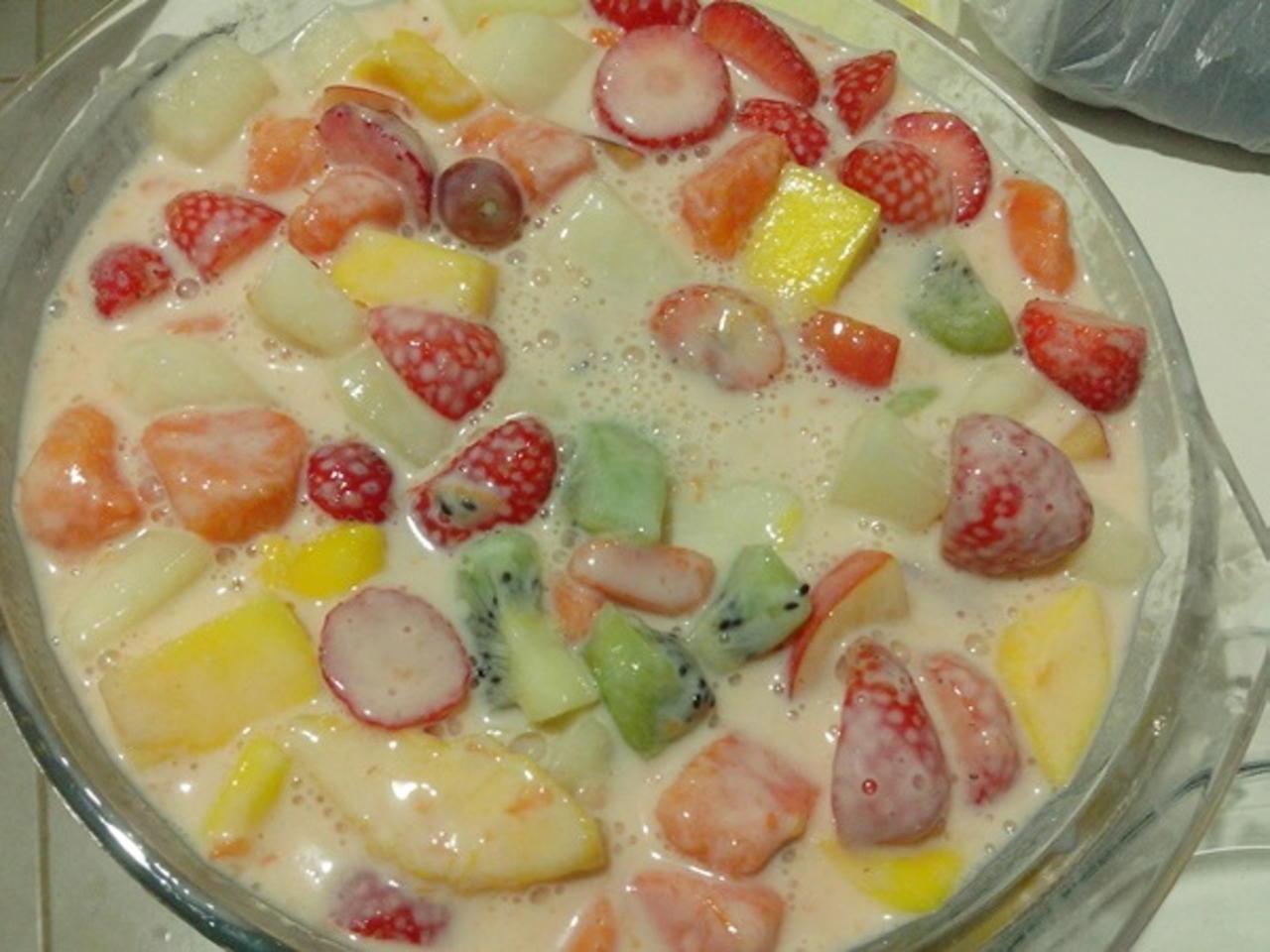 Receita de salada de frutas cremosa fácil