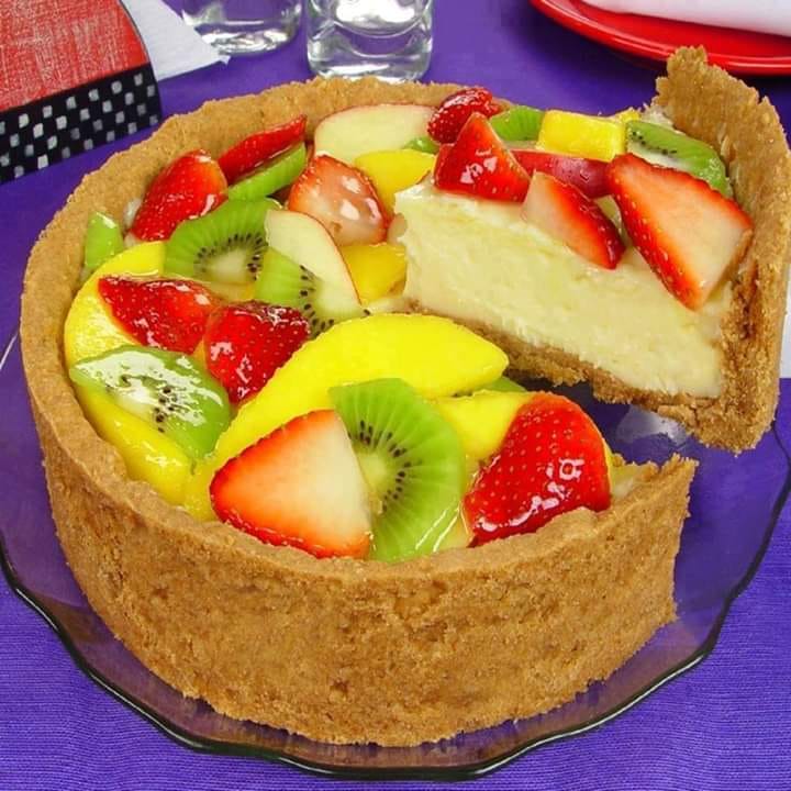 Torta de frutas caseira