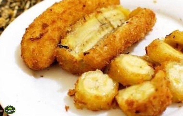 Banana à milanesa muito mais crocante e saborosa