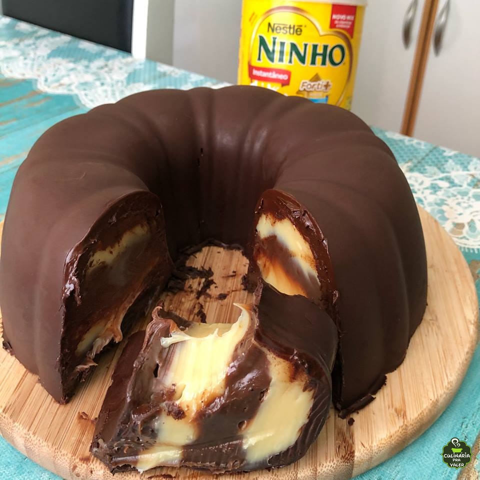 Bombom duo com brigadeiros fakes de leite ninho e chocolate bom demais