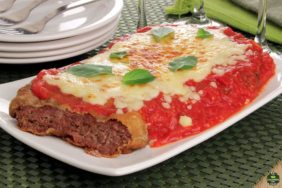 Parmegiana de carne moída delícia