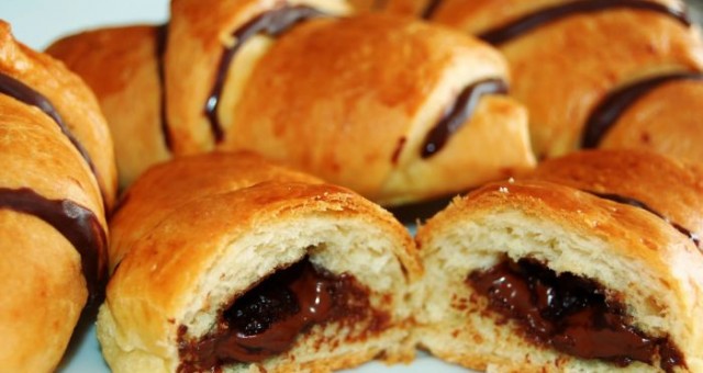 Receita de croissant de chocolate