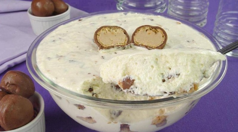 Mousse de leite condensado com sonho de valsa, super fácil e fica uma delícia