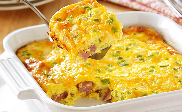 Omelete de forno fácil delicioso