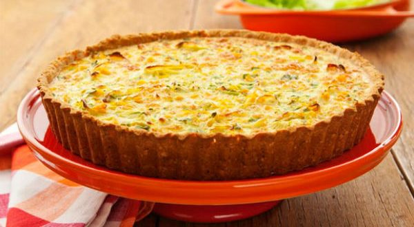 Quiche integral de 4 queijos uma delícia