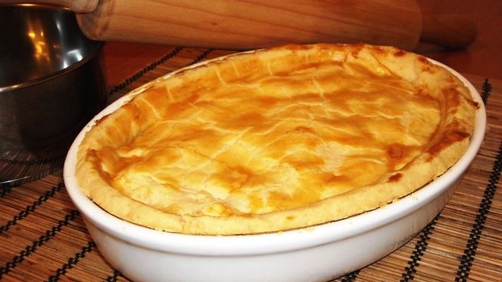 Torta de palmito com massa podre fácil e prático