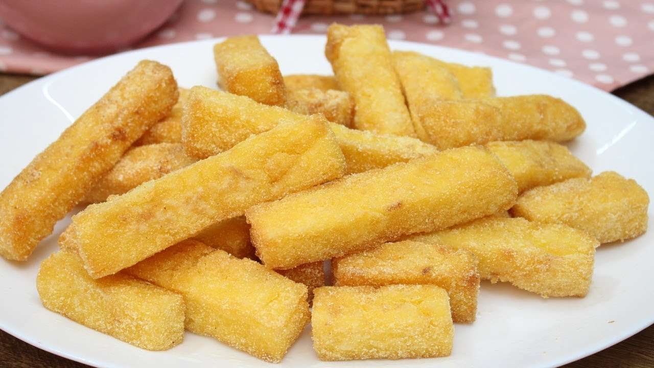 Polenta frita crocante uma delícia de petisco