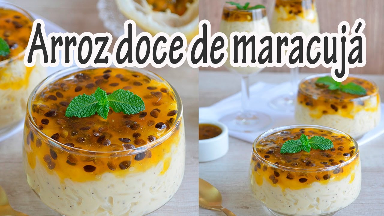 Arroz doce de maracujá uma delícia