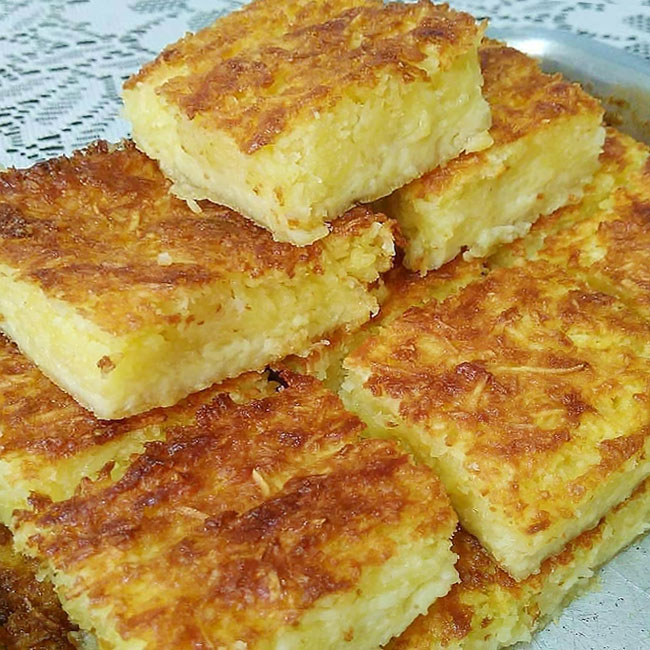 Bolo de mandioca cremoso uma delícia