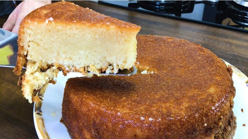 Bolo de chuva – delicioso, fica cremoso e molhadinho