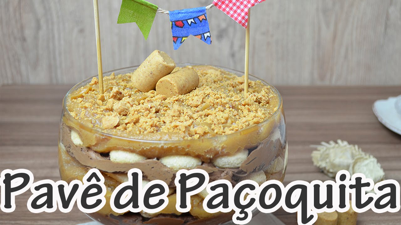 Pavê de paçoquita uma delícia